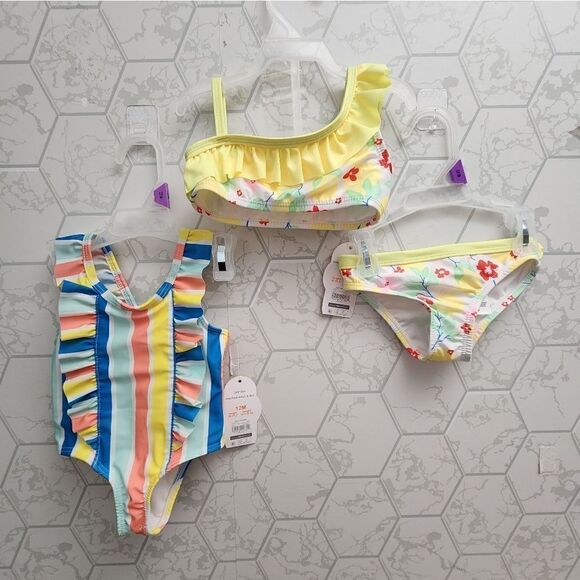 Nwt Lot of two girls Wonder Nation Swimsuits - Picture 2 of 5
